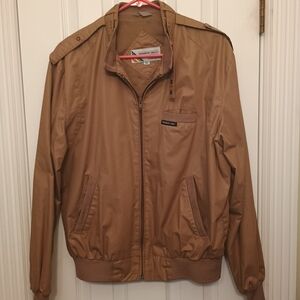 Members Only Light Brown Windbreaker Jacket
